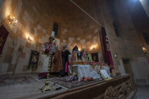 The ceremony of consecrating a pomegranate in the Artsakh Diocese