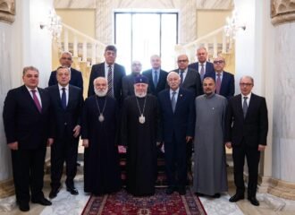 His Holiness the Catholicos of All Armenians Receives Members of the "Pan-Armenian Council of Diplomats" NGO